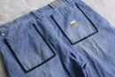 “M+F GIRBAUD” indigo short shuttle denim pants