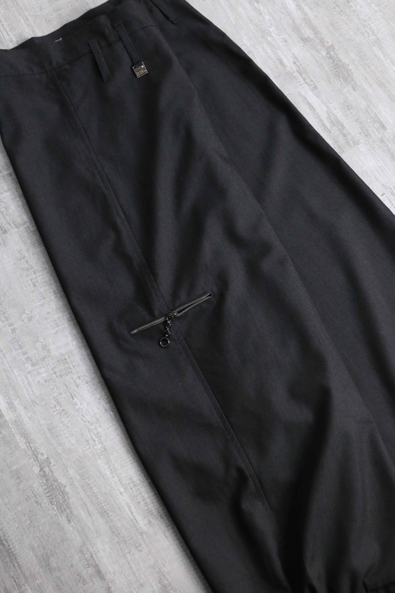 asymmetry design cropped length sarrouel pants