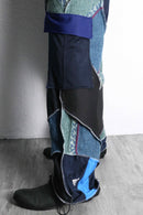"Re:make" track knit patchwork pants