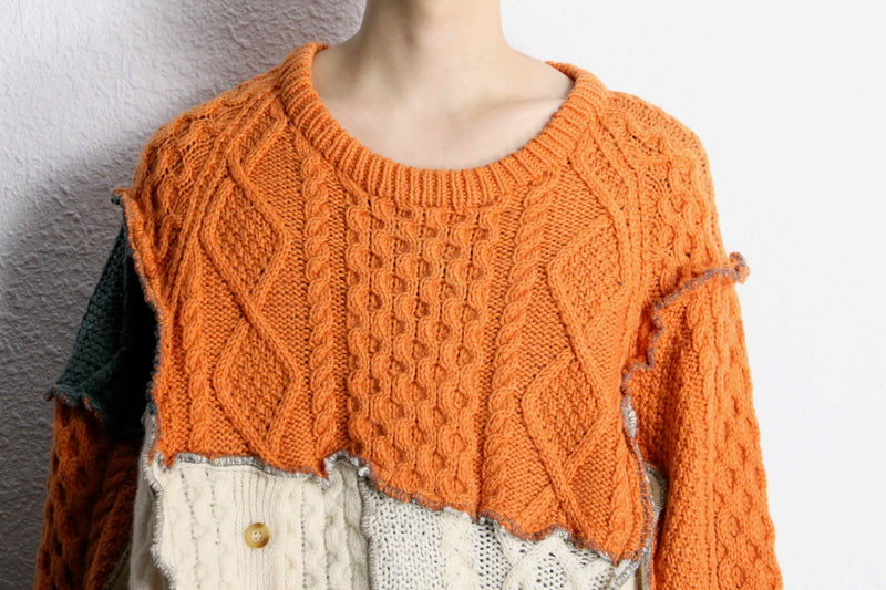 ''Re:make''patchwork docking knit