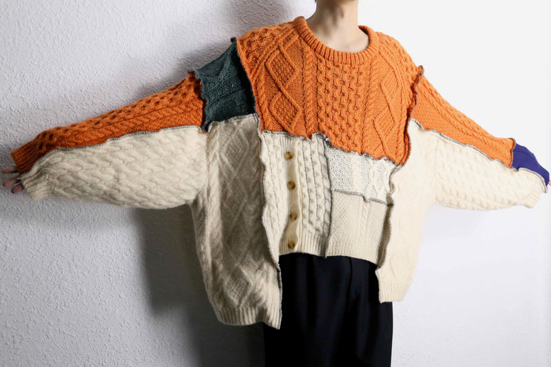''Re:make''patchwork docking knit