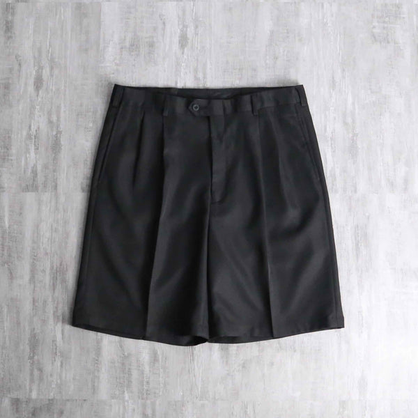 black color poly slacks shorts