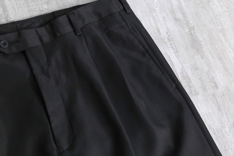 black color poly slacks shorts