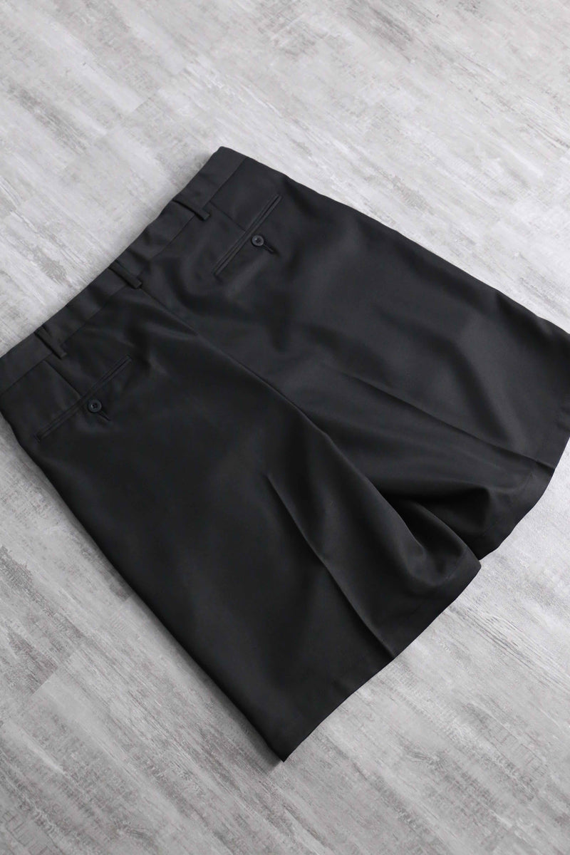 black color poly slacks shorts