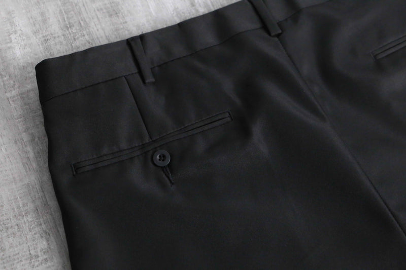 black color poly slacks shorts