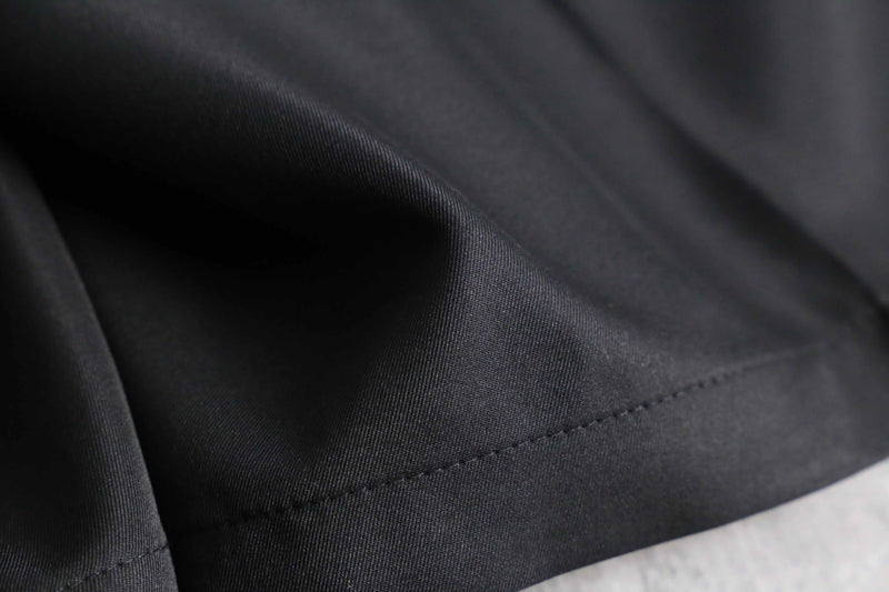 black color poly slacks shorts