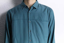 “I.N.C” emerald green drapey fabric shirt