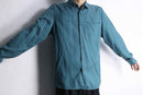 “I.N.C” emerald green drapey fabric shirt