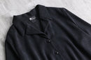 black textured weave shirt jacket