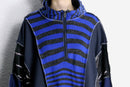 "Re:make" knit×track docking half-zip jacket
