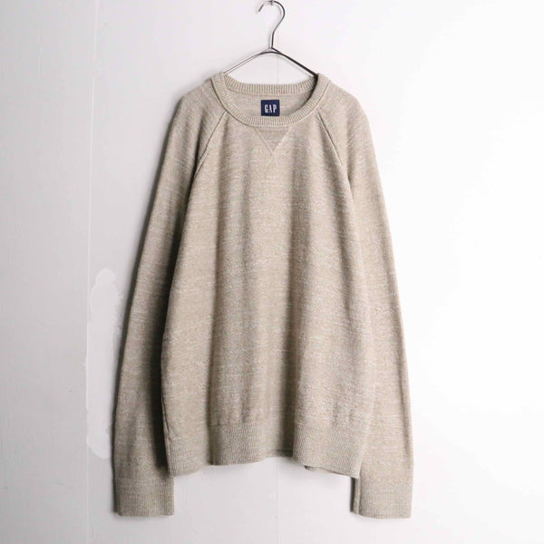 "GAP beige color raglan sleeve light ounce cotton knit