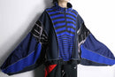 "Re:make" knit×track docking half-zip jacket