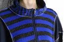 "Re:make" knit×track docking half-zip jacket