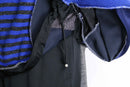 "Re:make" knit×track docking half-zip jacket