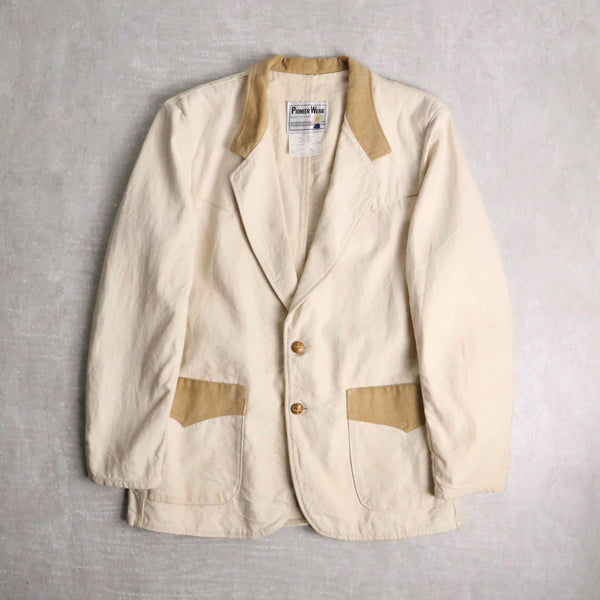 ivory color corduroy switch design easy jacket