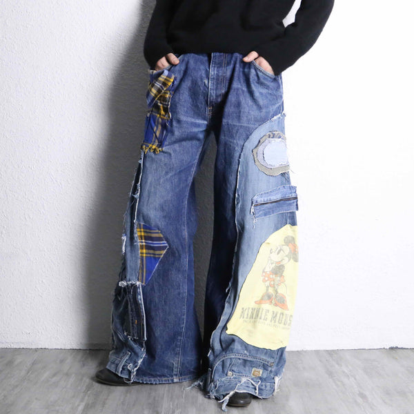 "Re:make"patchworkwide denim