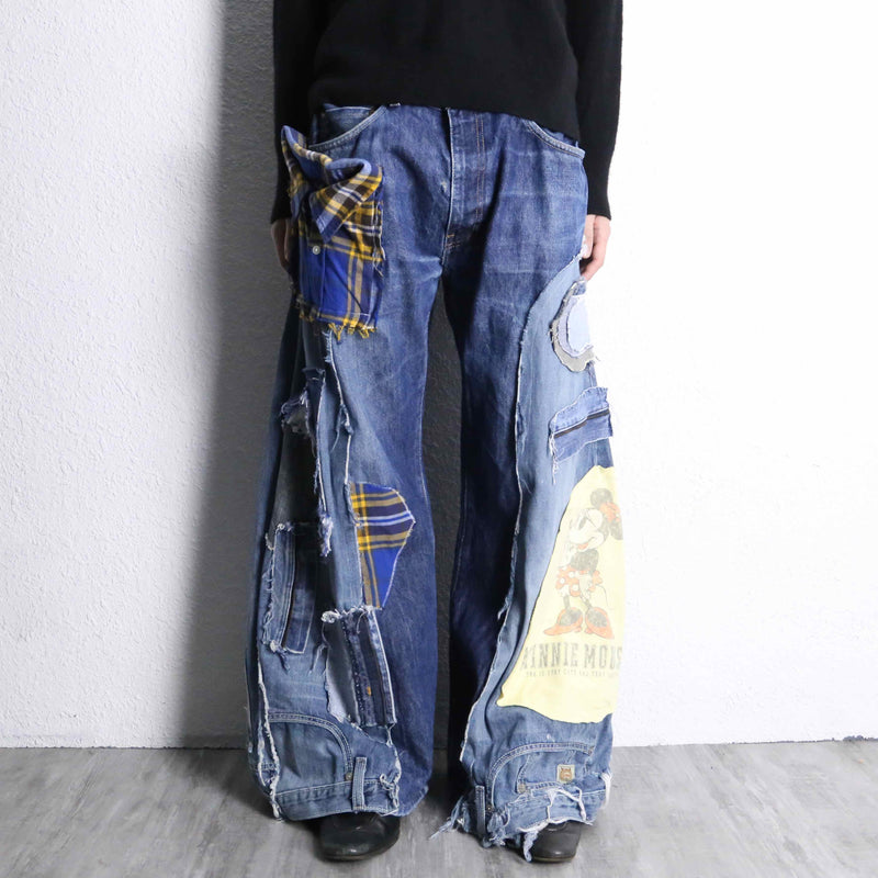 "Re:make"patchworkwide denim