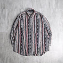 various stripe pattern poly shirt