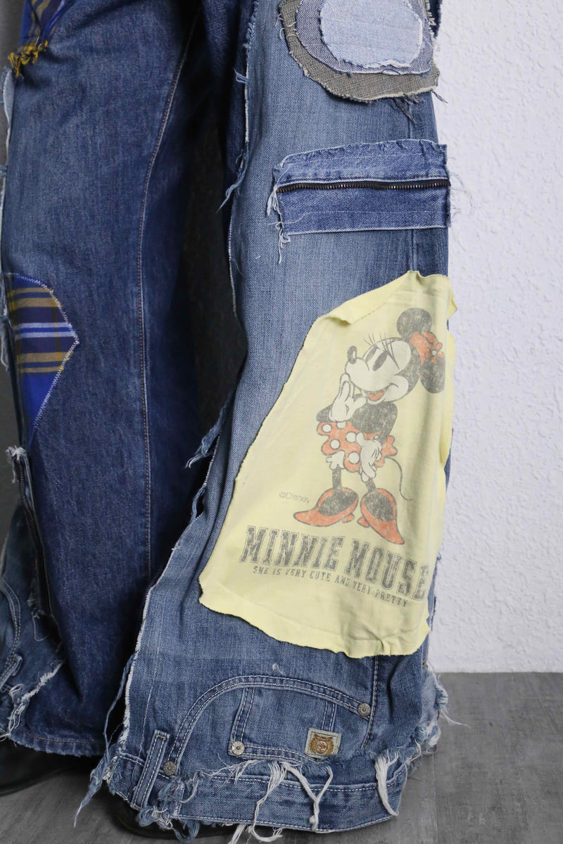 "Re:make"patchworkwide denim
