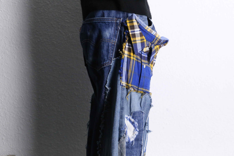 "Re:make"patchworkwide denim