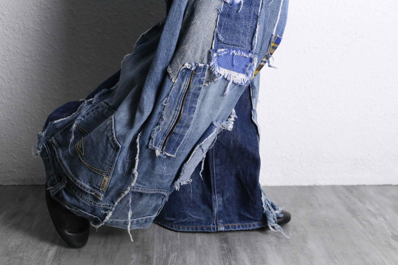 "Re:make"patchworkwide denim