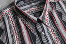 various stripe pattern poly shirt