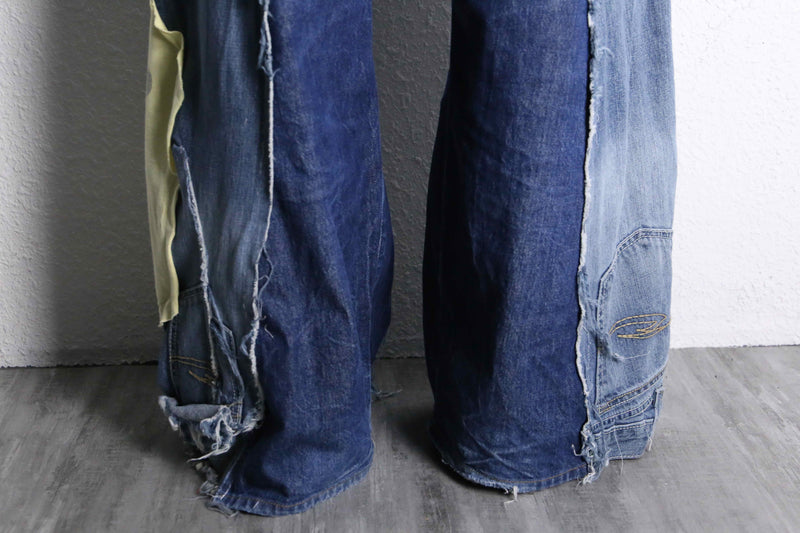"Re:make"patchworkwide denim