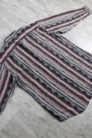 various stripe pattern poly shirt