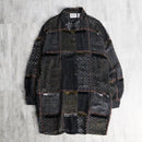 "CHICO’S DESING” geometric pattern sheer shirt