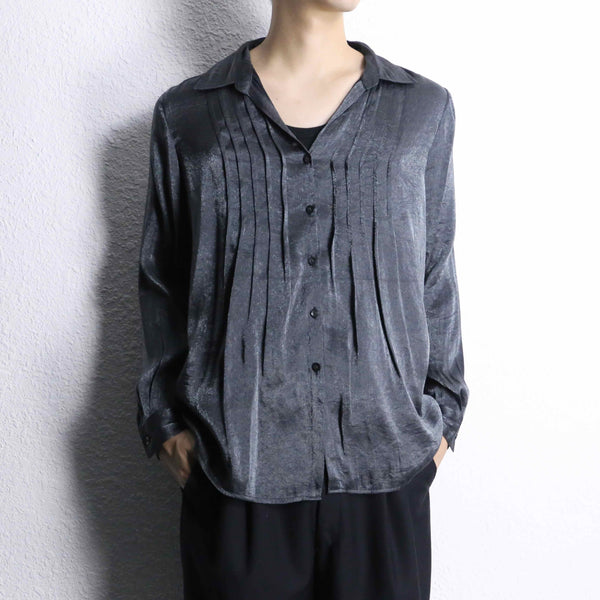 "WHITE STAG" grey color gloss design skipper shirt