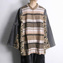 “Re:make “ethnic beast mix docking jacket