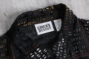 "CHICO’S DESING” geometric pattern sheer shirt