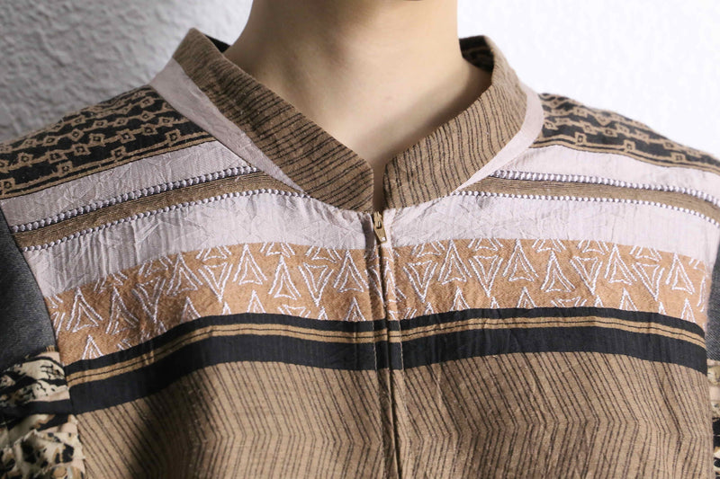 “Re:make “ethnic beast mix docking jacket