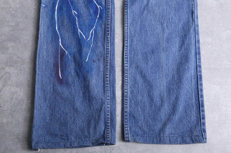 "Levi's" hand paint flare denim