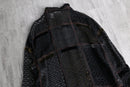 "CHICO’S DESING” geometric pattern sheer shirt