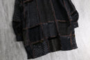"CHICO’S DESING” geometric pattern sheer shirt