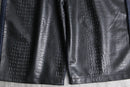 Bare Fox faux leather switch denim shorts