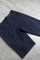 Bare Fox faux leather switch denim shorts