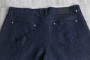Bare Fox faux leather switch denim shorts