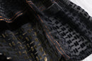 "CHICO’S DESING” geometric pattern sheer shirt