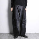 “Re:make “murky panel straight black denim pants
