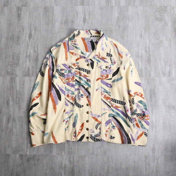 “CHICO'S” geometric-dyed lightweight tracker jacket