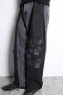 “Re:make “murky panel straight black denim pants