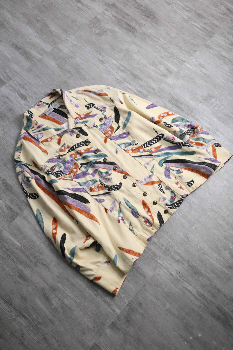 “CHICO'S” geometric-dyed lightweight tracker jacket