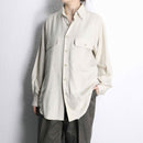 ecru silk utility L/S shirt