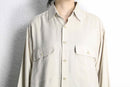 ecru silk utility L/S shirt