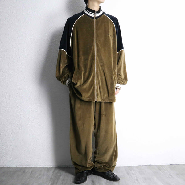 "SEAN JHON" two tone loose velours set up