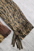 mulch pattern sheer fringe shirt