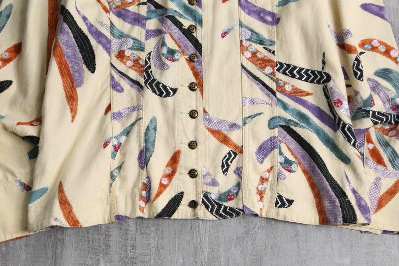 “CHICO'S” geometric-dyed lightweight tracker jacket