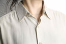 ecru silk utility L/S shirt